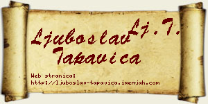 Ljuboslav Tapavica vizit kartica